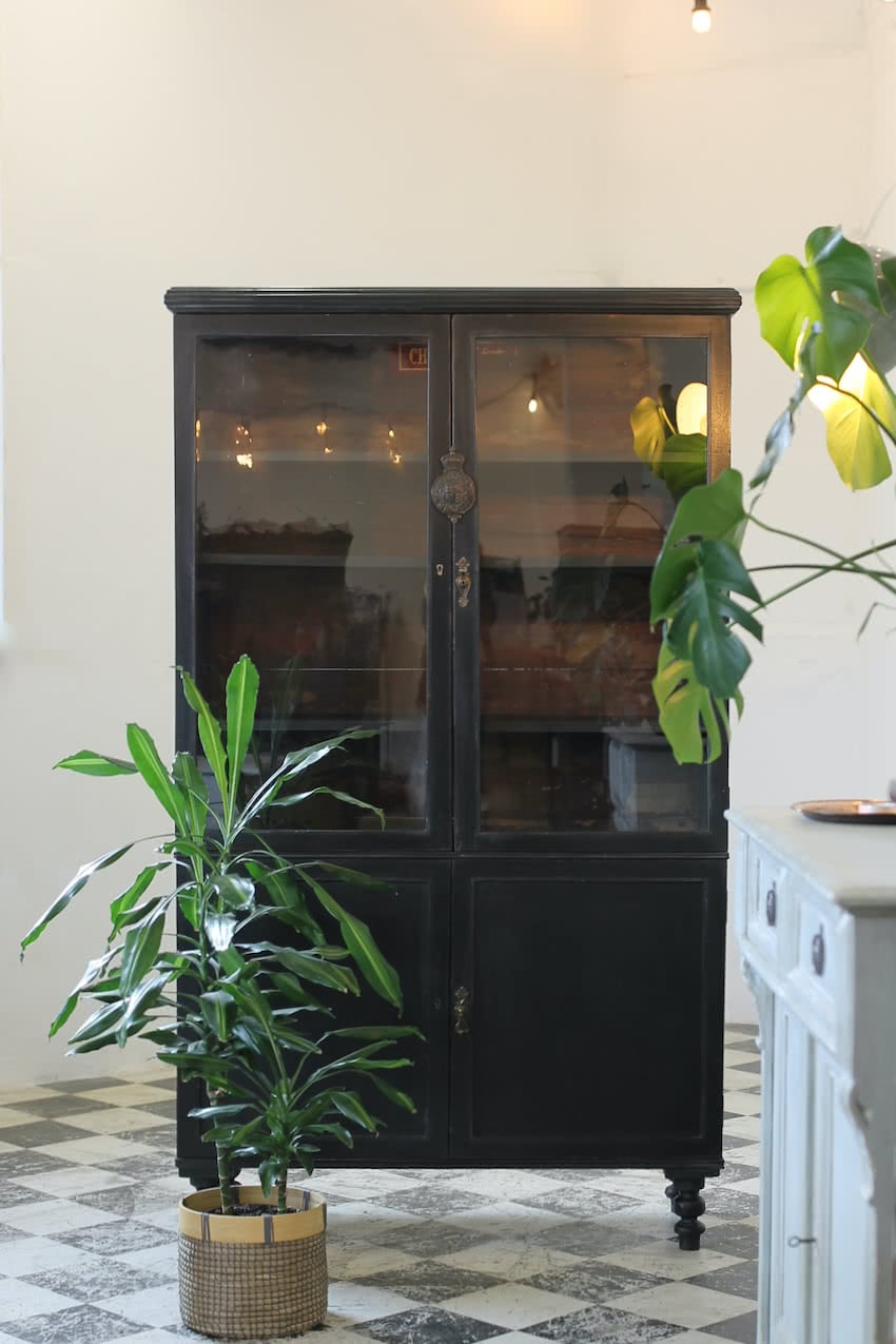 Christys' display cabinet