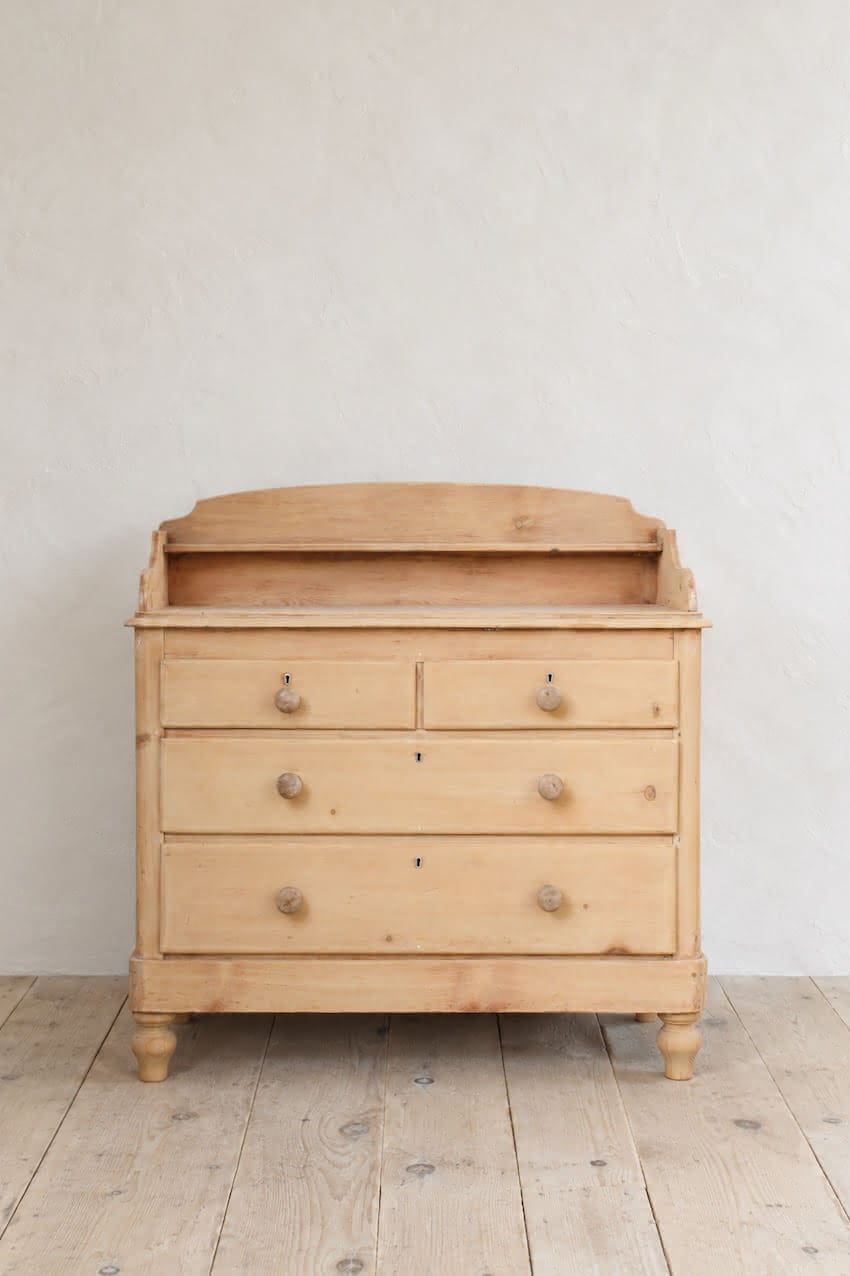 very pretty galleried french all original pine two door cupboardcupboard with shelf & metal handles and typical hinges.