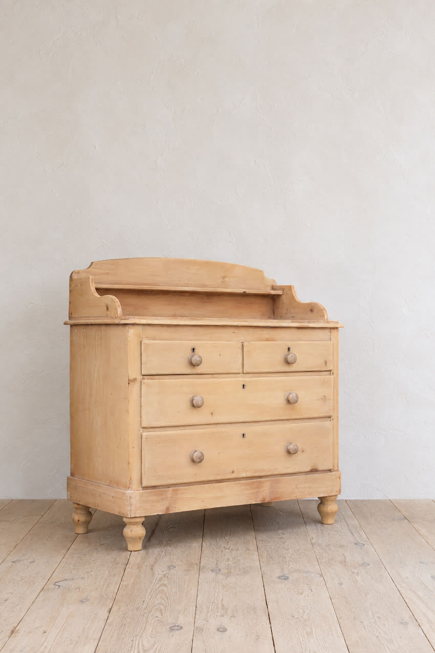 very pretty galleried french all original pine two door cupboardcupboard with shelf & metal handles and typical hinges.