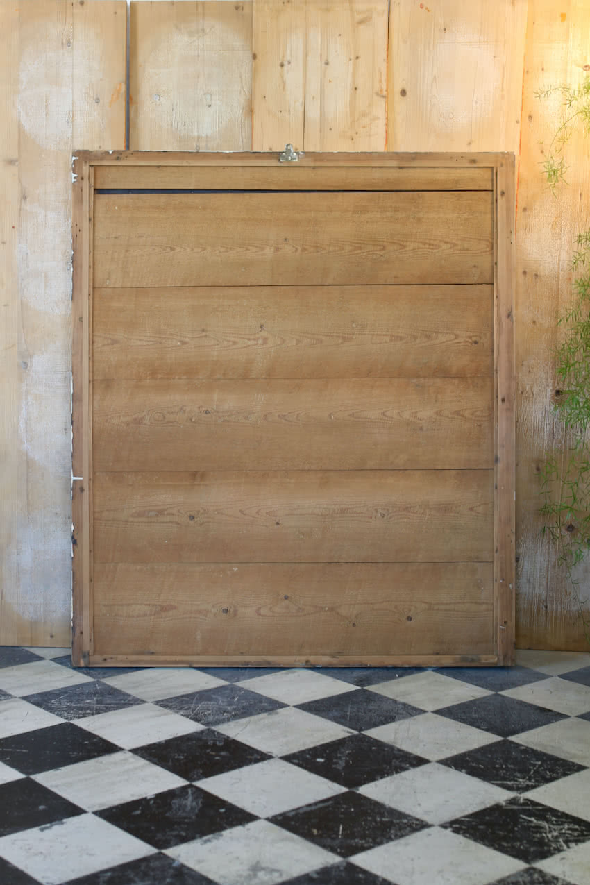 large white mirror with heavy original plate glass & old naturally distressed paint with little scuffs and marks which adds a lot of character