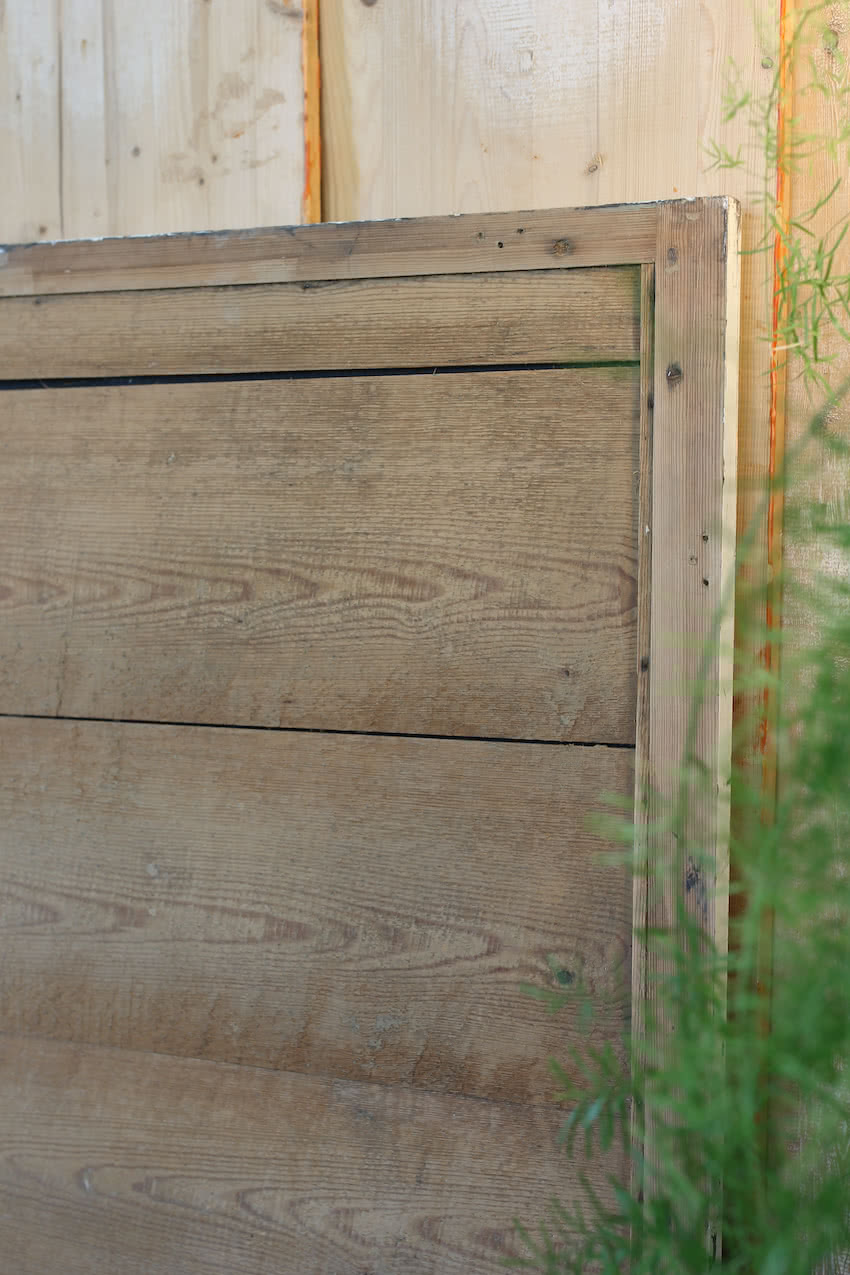 large white mirror with heavy original plate glass & old naturally distressed paint with little scuffs and marks which adds a lot of character