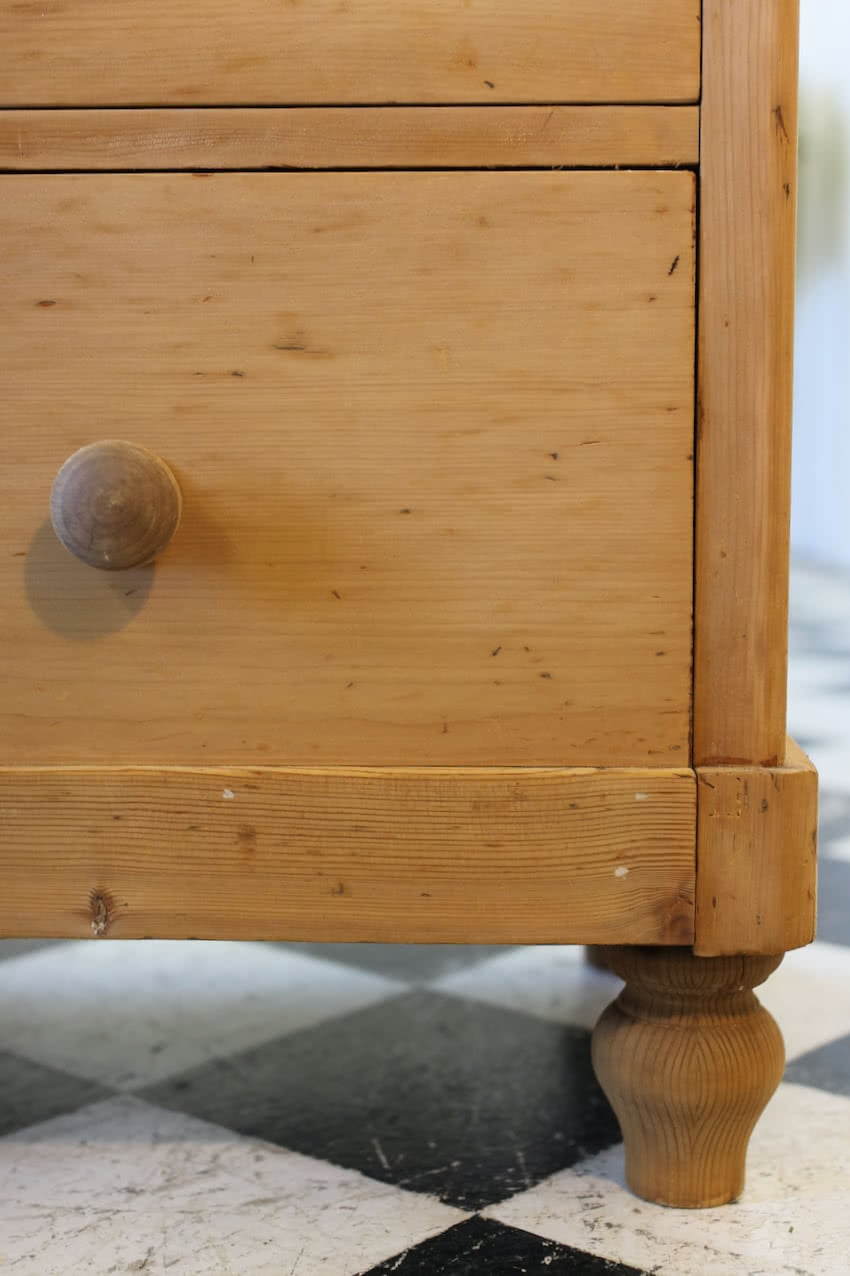 beautiful restored tall large victorian chest with five graduating drawers, original knobs & new feet. 