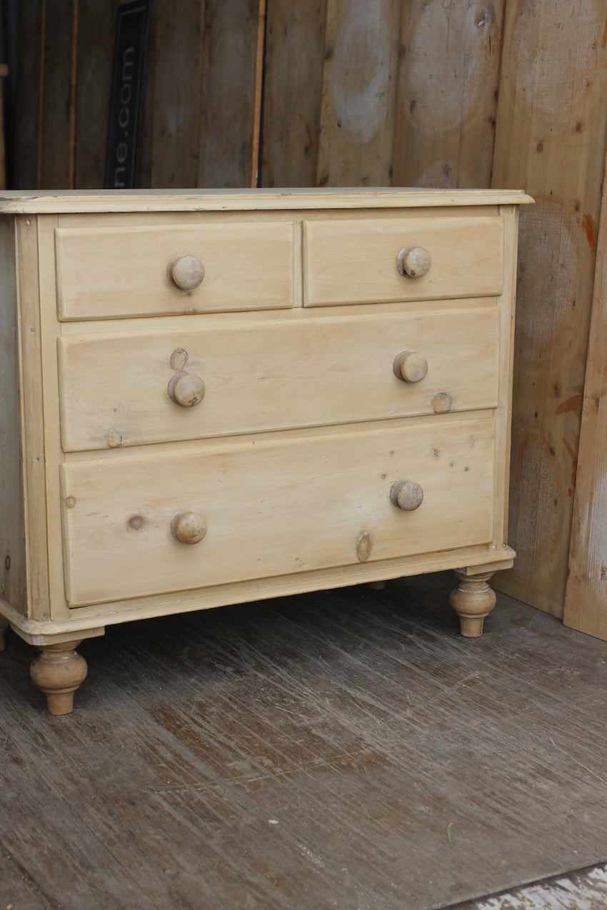 gorgeous very clean english pine cupboard two door base with one long original shelf inside and two brass round knobs.