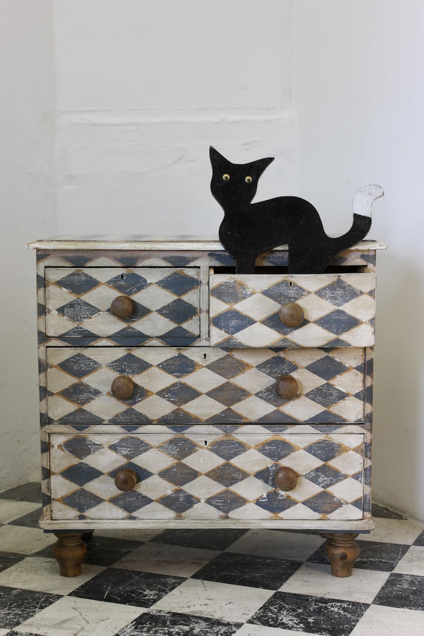 hungarian original painted pine folk art wardrobe