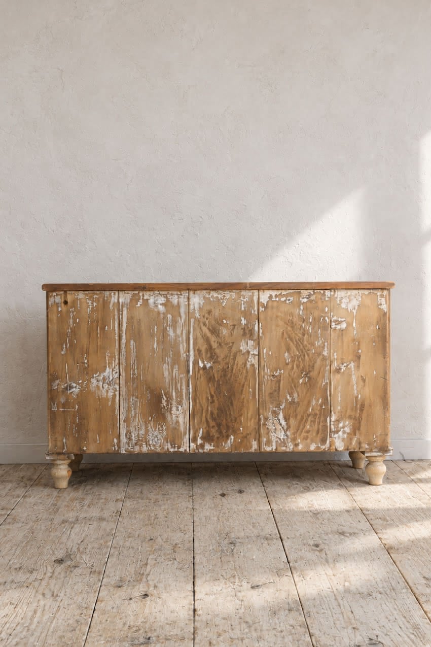 very pretty galleried french all original pine two door cupboardcupboard with shelf & metal handles and typical hinges.