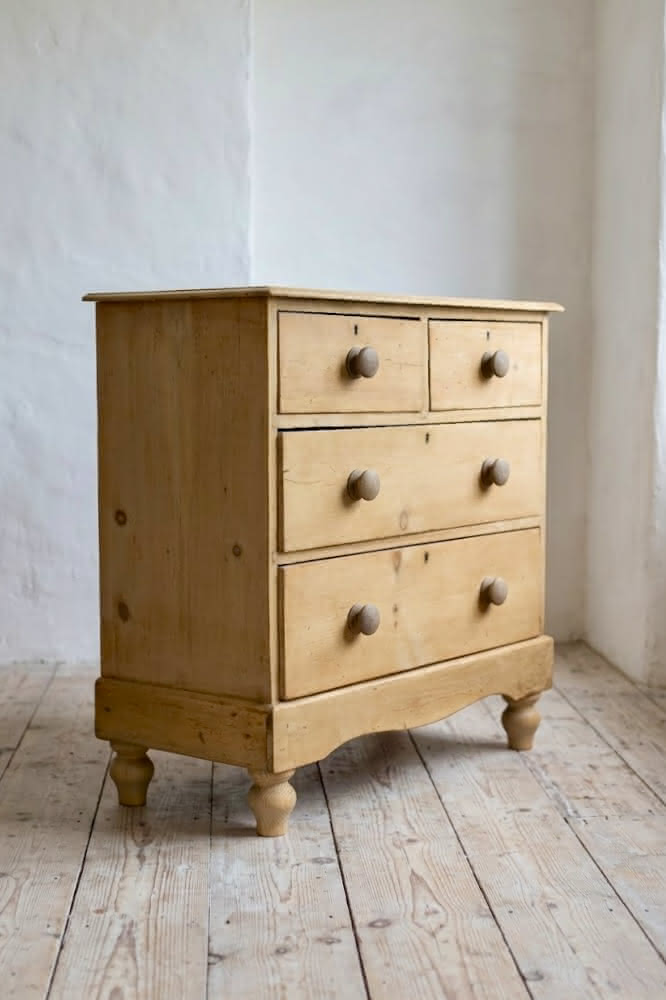 a gorgeous looking chest which has been restored, with shaped plinth and new tulip shaped feet.