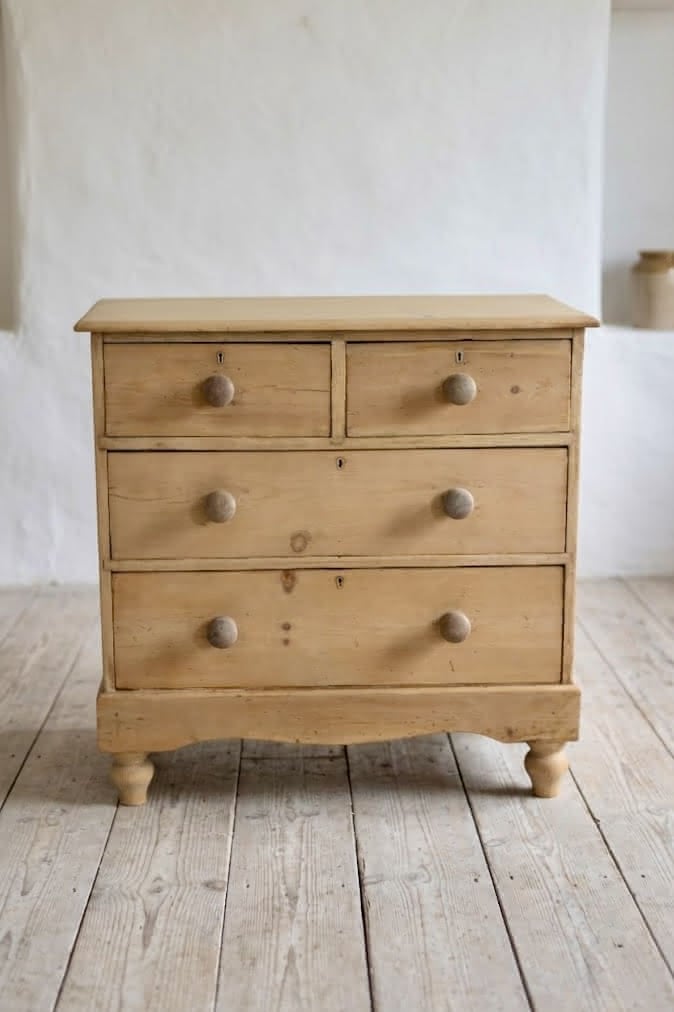 a gorgeous looking chest which has been restored, with shaped plinth and new tulip shaped feet.